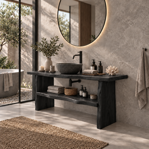 Arden Live Edge Solid Wood Bathroom Vanity