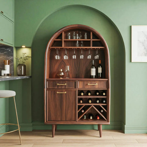 Modern Arched Wine Cabinet For Dining Room Kitchnce