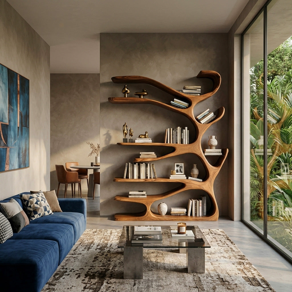 Rustic Wood Bookshelf For Home Furniture Kitchnce