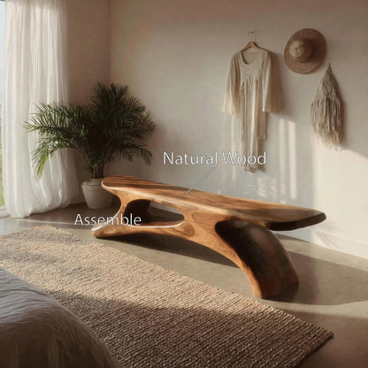 Modern Sculptural Bench For Bedroom Or Living Room Kitchnce