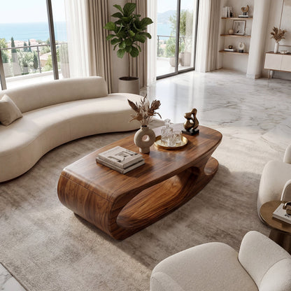 Organic Loop Coffee Table With Sculptural Open Base