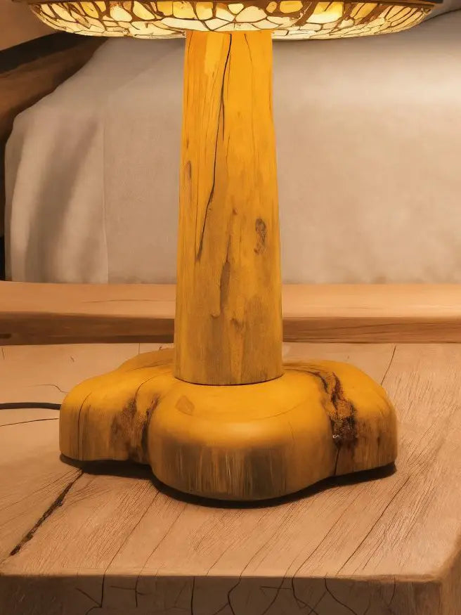 Handmade Mushroom Table Lamp With Warm Glow For Bedroom Kitchnce