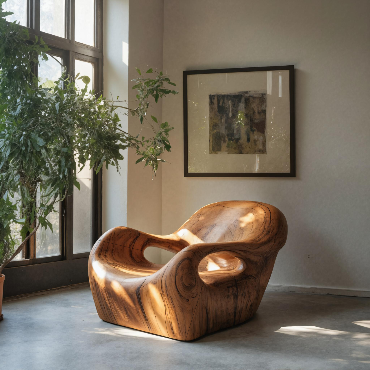 Modern Sculptural Lounge Chair For Living Room Or Reading Corner Kitchnce