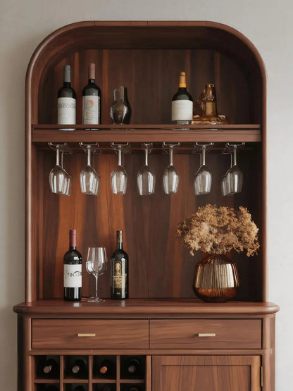 Mid Century Arched Wine Cabinet For Kitchen Kitchnce
