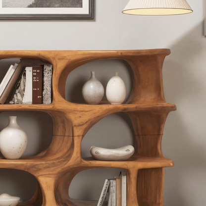 Modern Organic Sculptural Bookshelf For Living Room Or Office Kitchnce