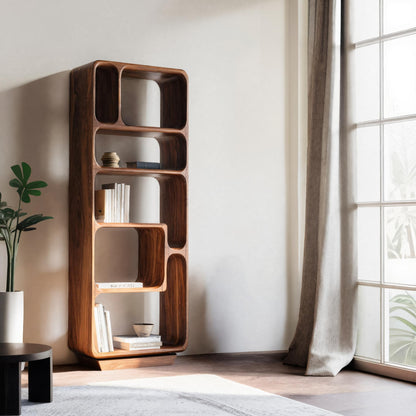 Minimalist Tall Bookshelf For Living Room Or Entryway Kitchnce