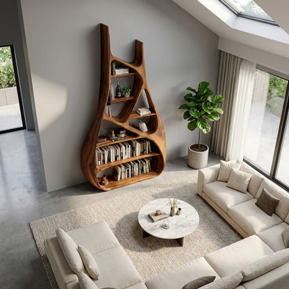 Minimalist Sculptural Bookshelf For Living Room Furniture Kitchnce