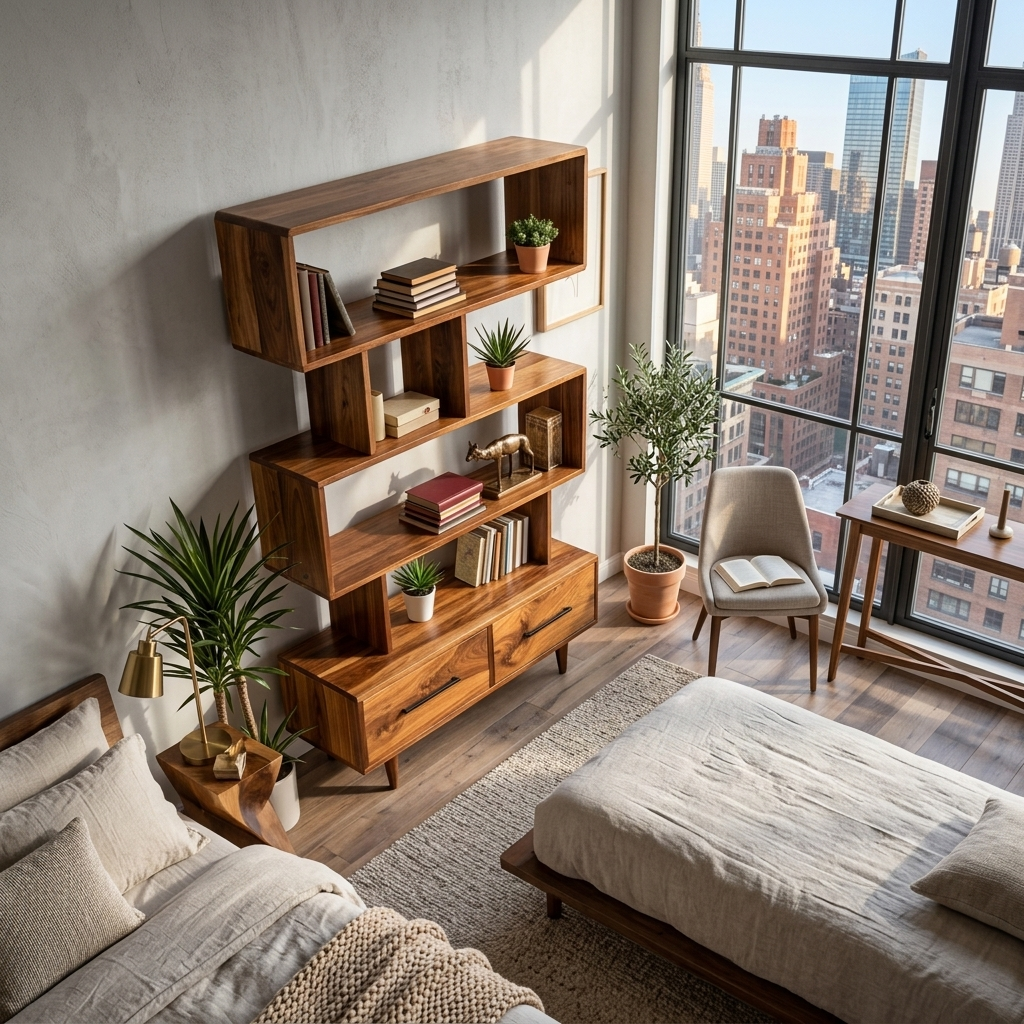 Minimal Natural Wood Bookshelf With Tiers For Home Decor Kitchnce