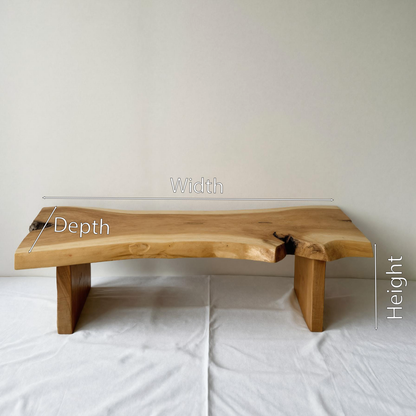 Minimalist Live Edge Bench For Entryway Kitchnce