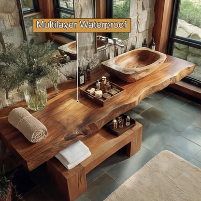 Alveron Live Edge Solid Wood Floating Bathroom Vanity SPA601905 Kitchnce