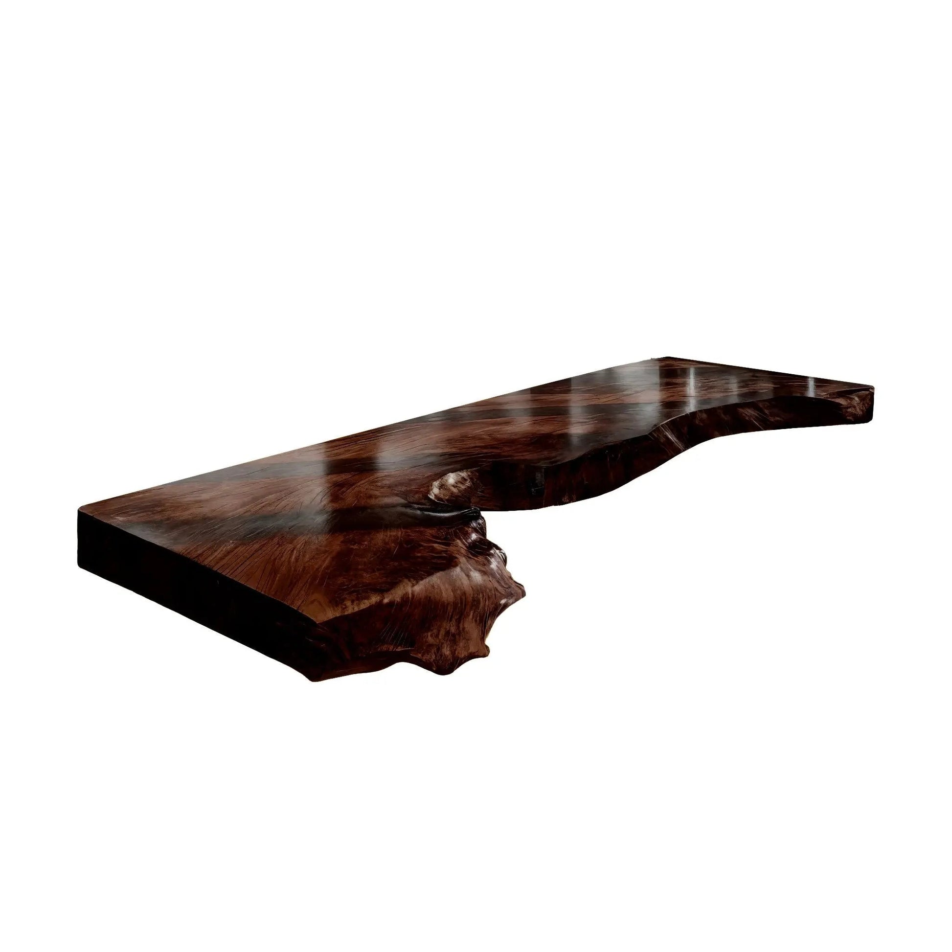 Arborex Live Edge Solid Wood Floating Desk Kitchnce