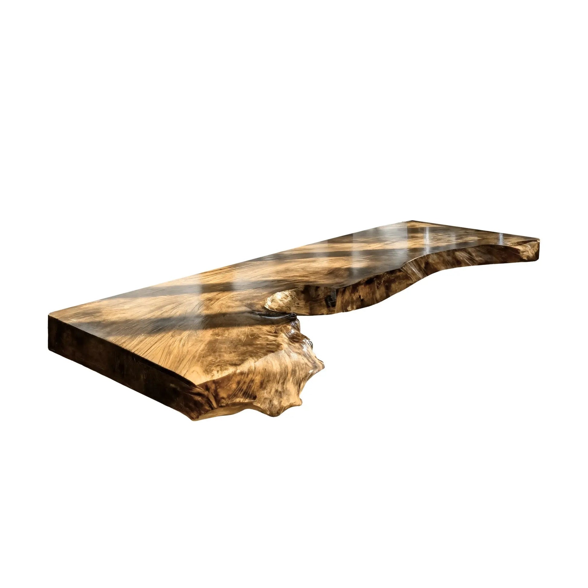 Arborex Live Edge Solid Wood Floating Desk Kitchnce