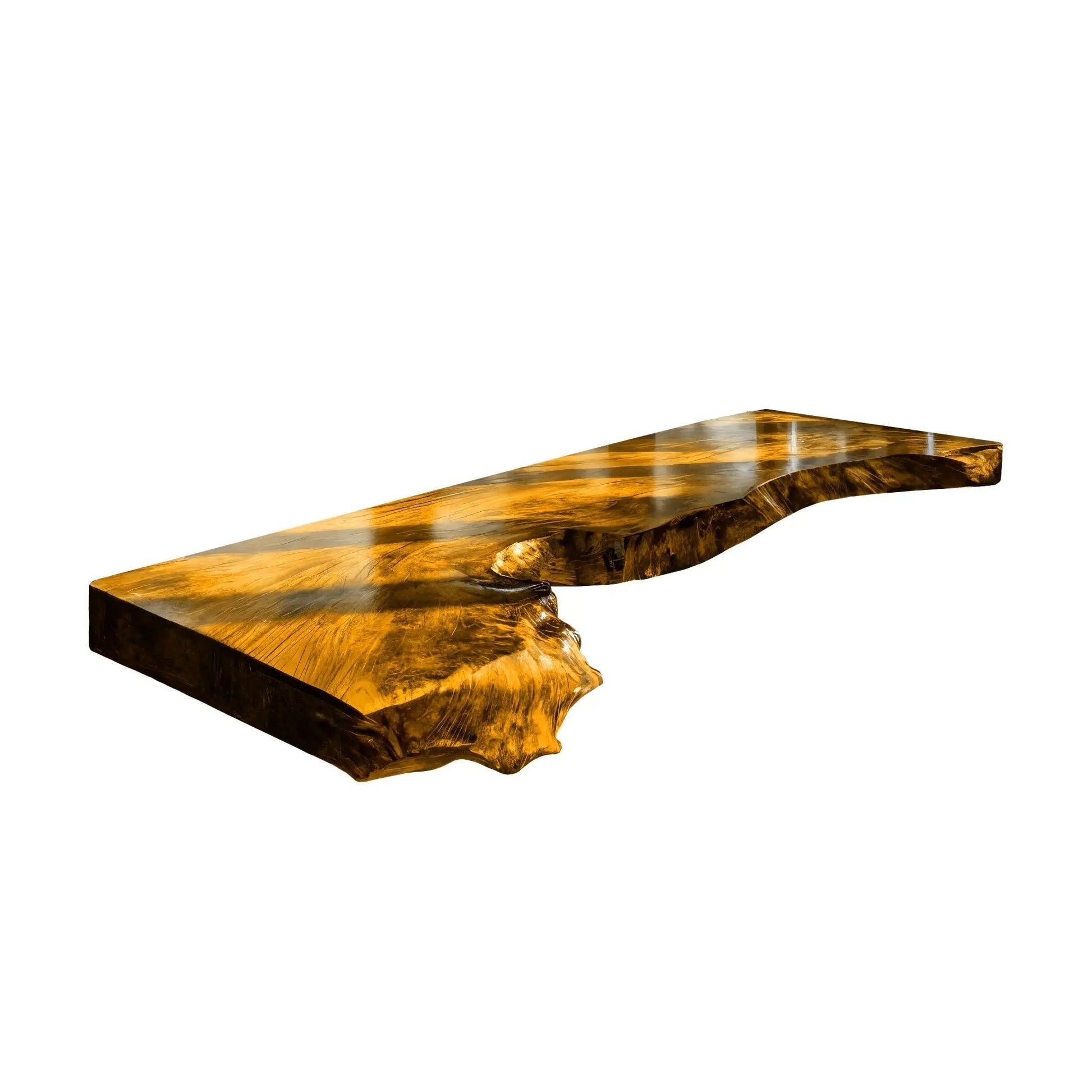 Arborex Live Edge Solid Wood Floating Desk Kitchnce