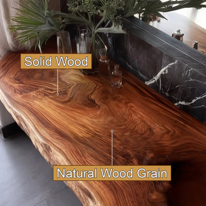 Ardento Sculpted Live Edge Solid Wood Floating Bathroom Vanity with Integrated Sink SPA353452 Kitchnce