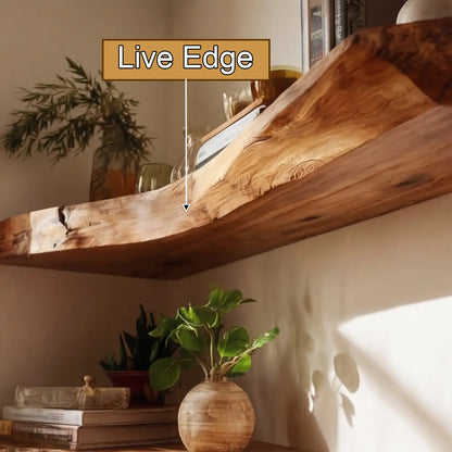 Ardorin Live Edge Solid Wood Floating Shelf SPA846446 Kitchnce