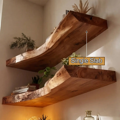 Ardorin Live Edge Solid Wood Floating Shelf SPA846446 Kitchnce