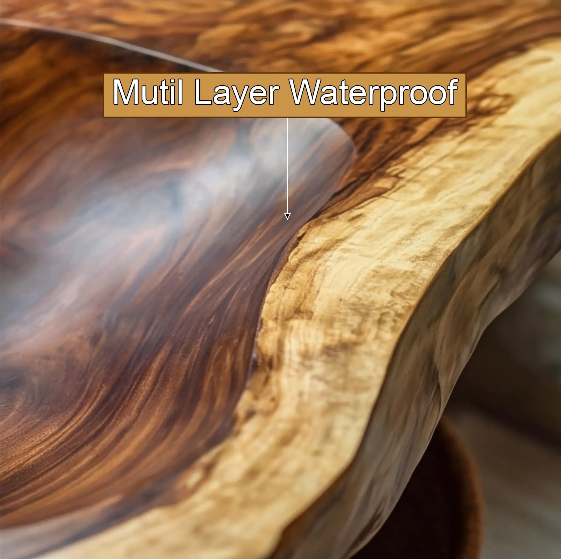 Arvessa Live Edge Solid Wood Floating Bathroom Vanity with Integrated Sink SPA256586 Kitchnce