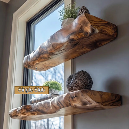 Arveth Live Edge Solid Wood Floating Shelf SPA205208 Kitchnce