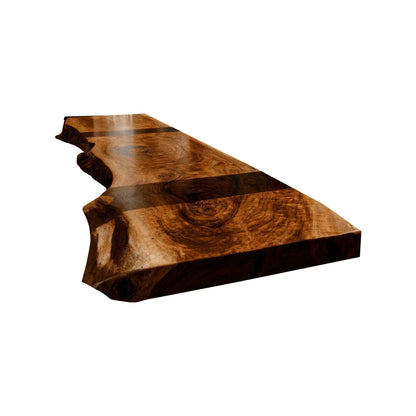 Auralis Live Edge Solid Wood Floating Desk Kitchnce