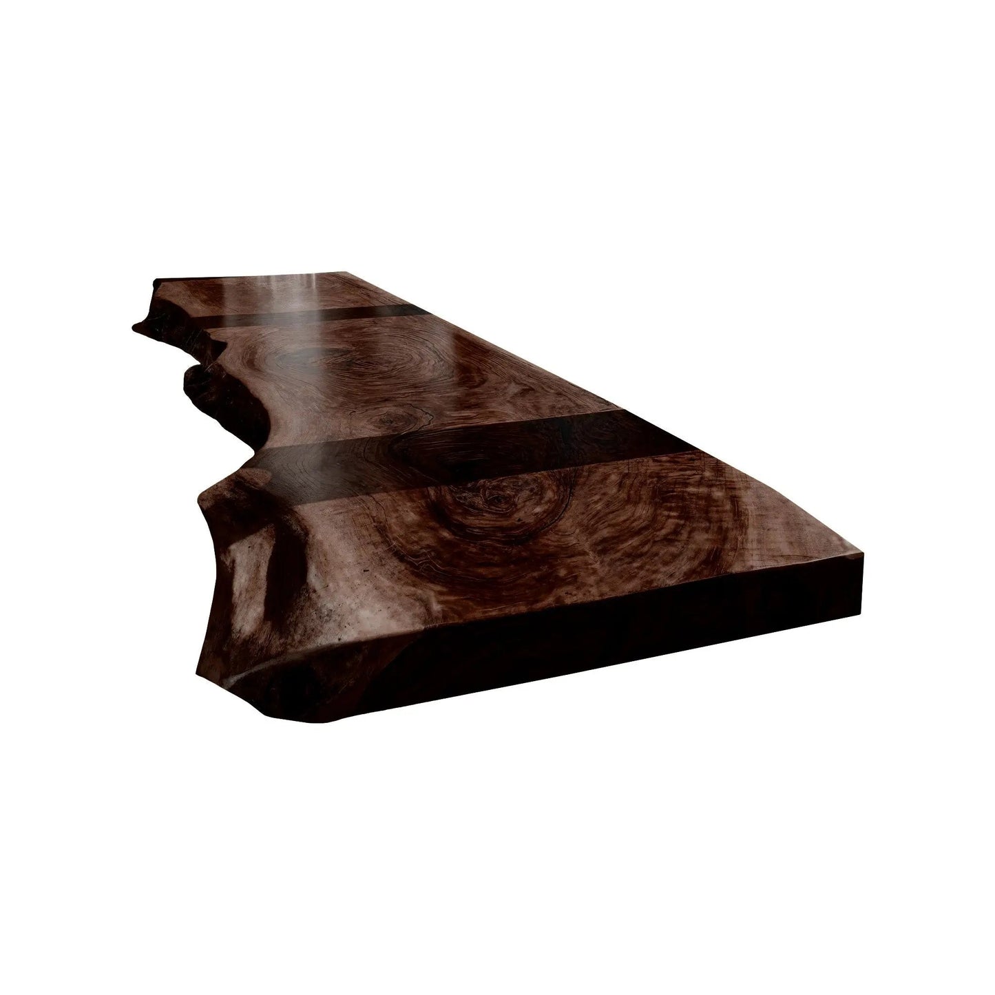 Auralis Live Edge Solid Wood Floating Desk Kitchnce