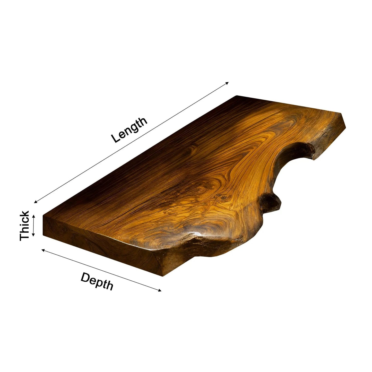 Aurelin Drift Live Edge Floating Bathroom Vanity Kitchnce