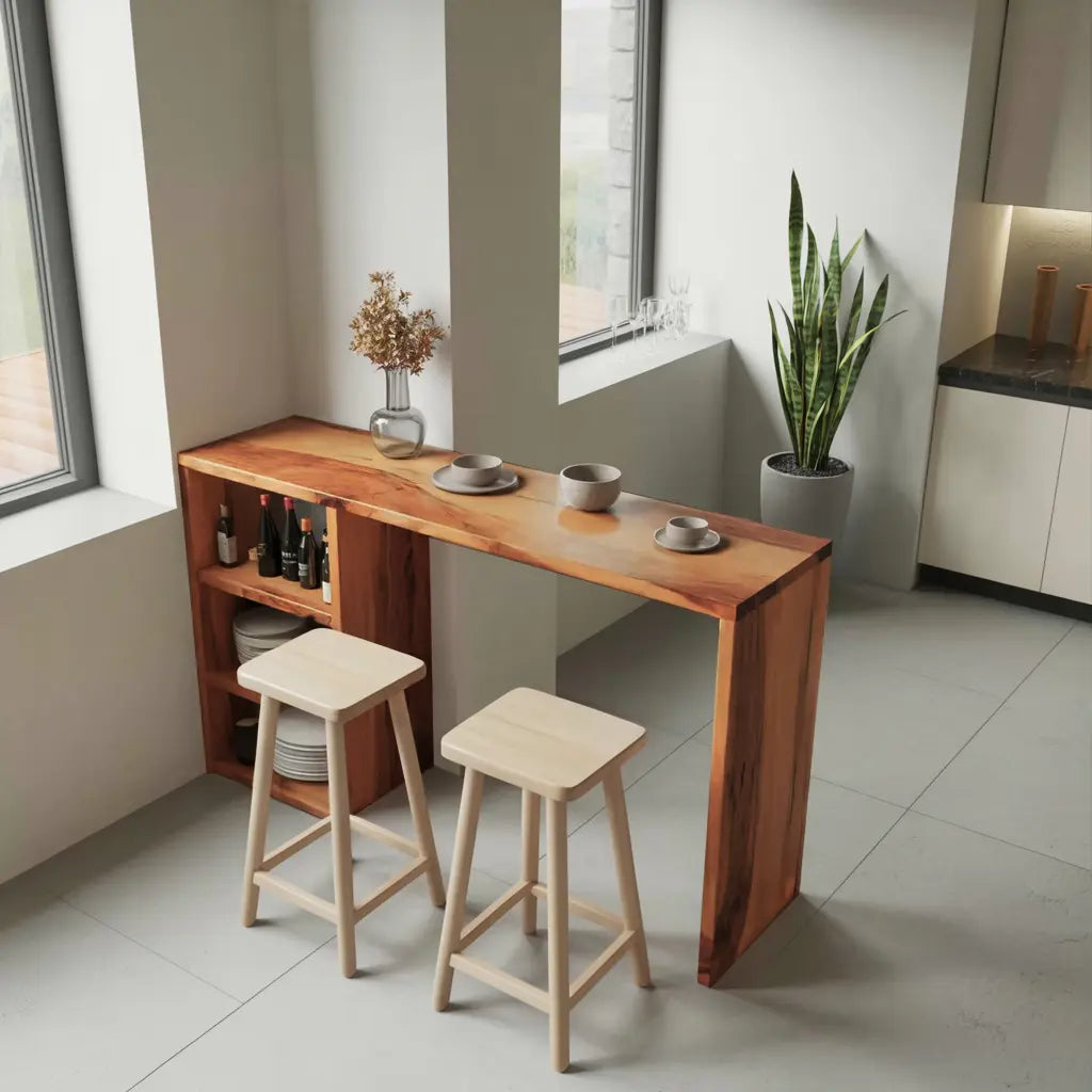 Compact Bar Table With Storage For Small Dining Area Kitchnce