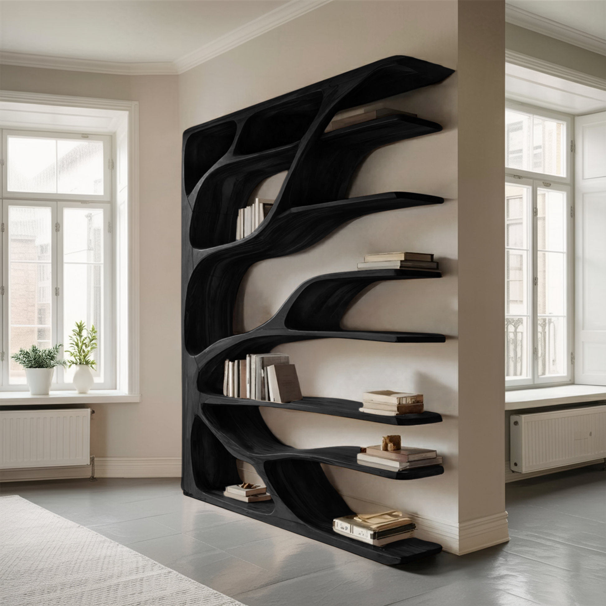 Modern Statement Bookshelf For Home Interiors Decor Kitchnce