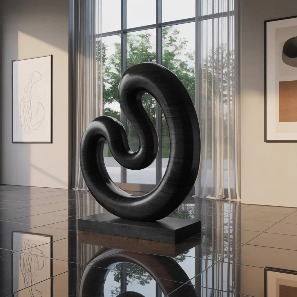 Farmhouse Large Twisted Spiral Floor Art For Contemporary Interiors Kitchnce