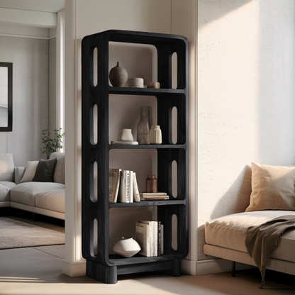 Contemporary Tall Bookshelf For Living Or Bedroom Kitchnce