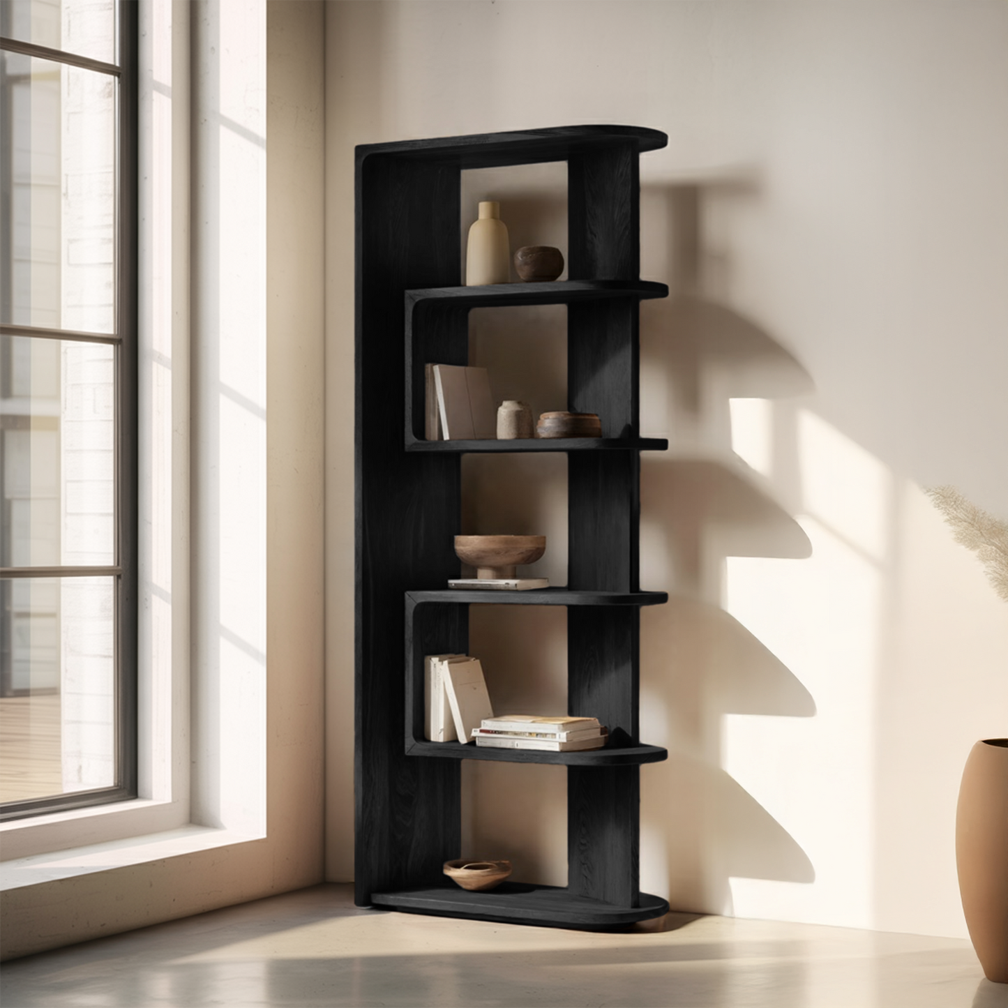 Minimalist Vertical Display Bookshelf For Living Room Kitchnce
