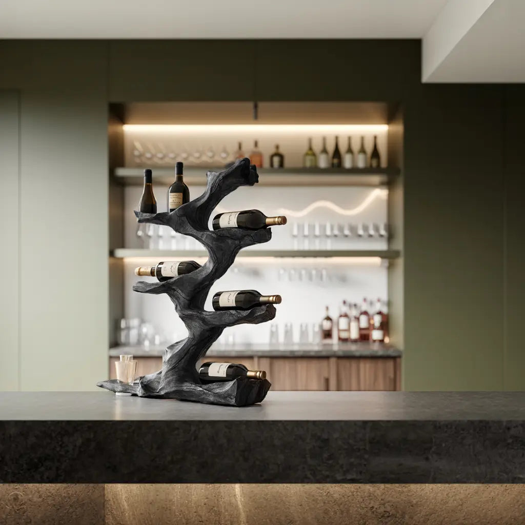 Rustic Wine Holder For Furniture Display Shelf Ideas Kitchnce
