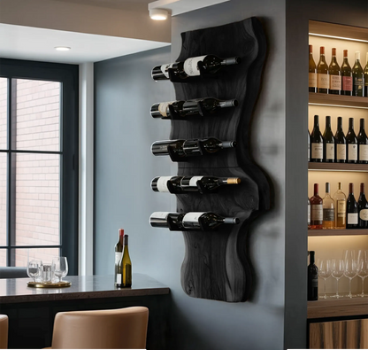 Modern Solid Wood Wine Rack For Living Room And Bar Display Kitchnce