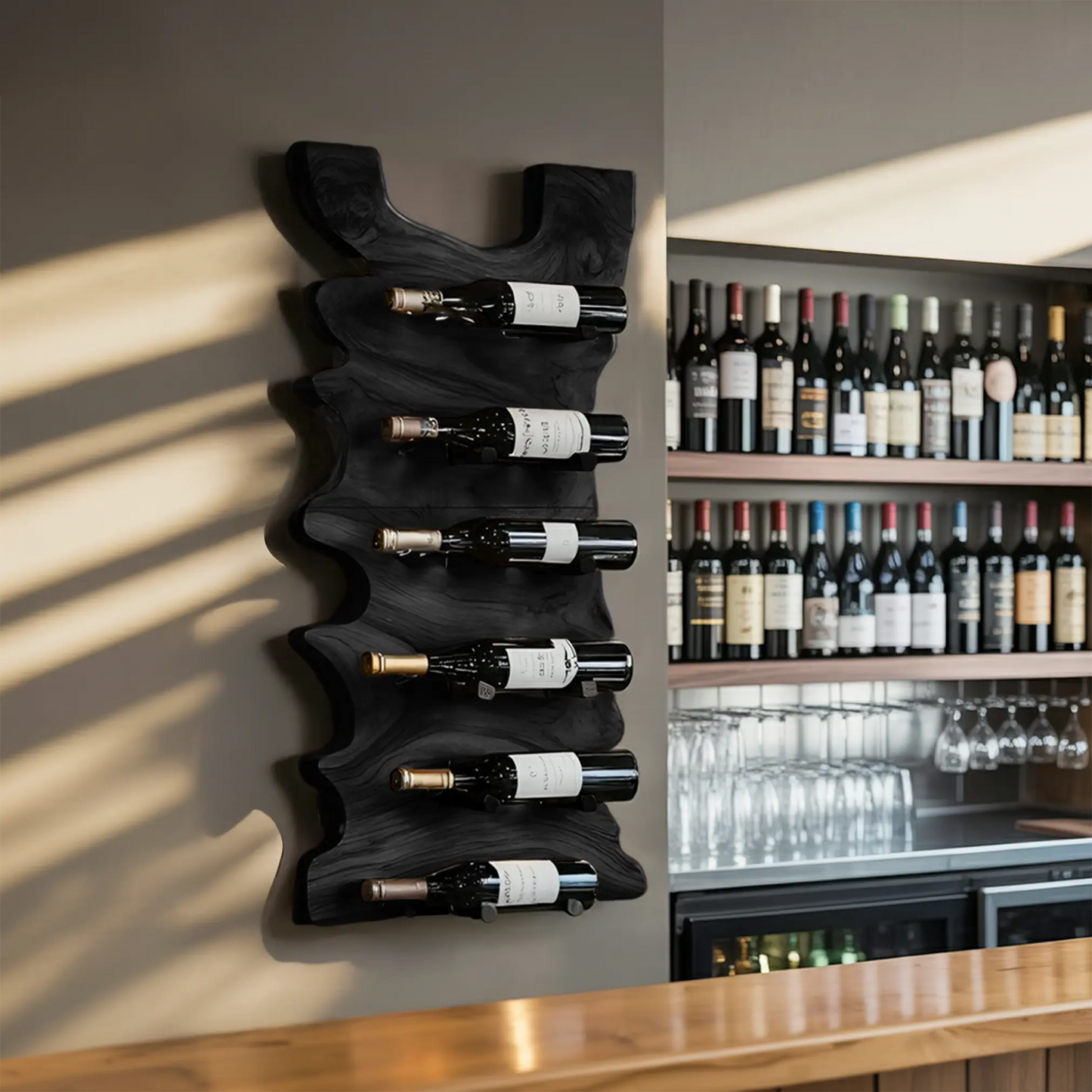 Handcrafted Live Edge Wine Holder For Entryway Design Ideas Kitchnce