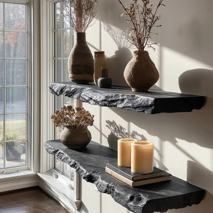 Bravik Handcrafted Solid Wood Floating Shelf SPA561489 Kitchnce