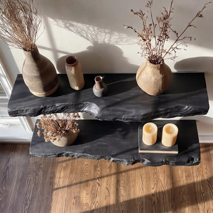 Bravik Handcrafted Solid Wood Floating Shelf SPA561489 Kitchnce