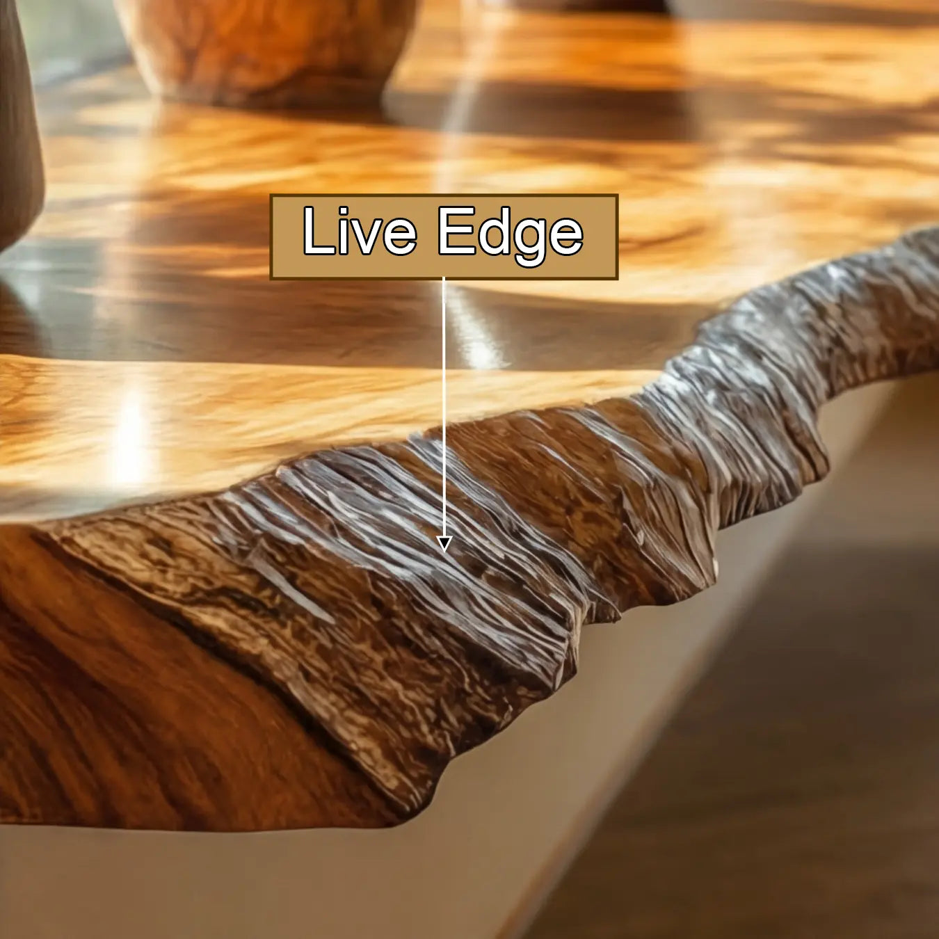 Bravon Live Edge Solid Wood Floating Shelf SPA543243 Kitchnce