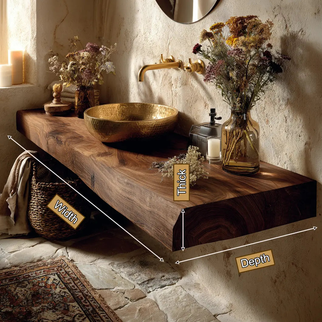 Bravon Solid Wood Floating Bathroom Vanity SPA120266 Kitchnce