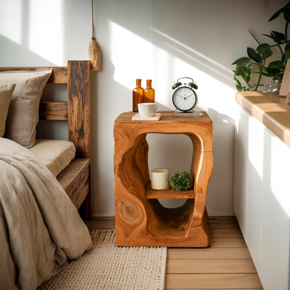 Mid Century Wooden Nightstand For Chic Bedroom Set Kitchnce