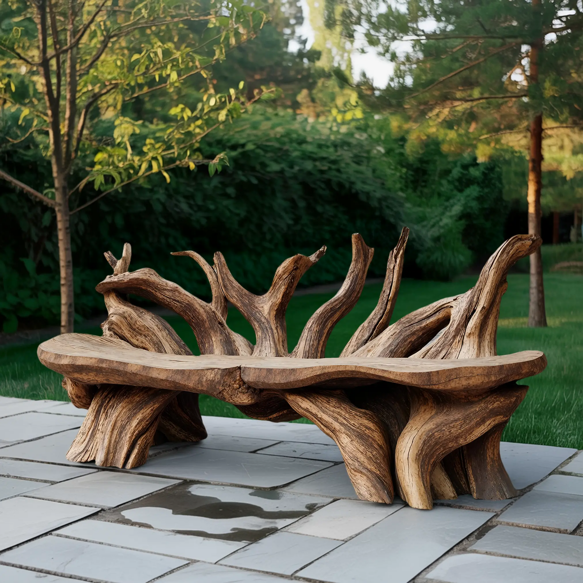 Mid Century Wooden Bench Outdoor Decor For Sleek Exteriors Kitchnce