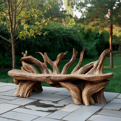 Mid Century Wooden Bench Outdoor Decor For Sleek Exteriors Kitchnce