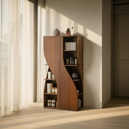 Modern Curved Cabinet Sculptural Doors Kitchen And Living Room Kitchnce