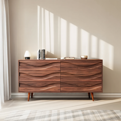 Modern Carved Wave Front Sideboard For Entryway Living Room Kitchnce