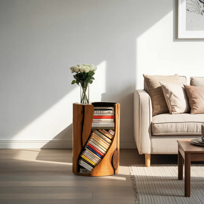 Modern Organic Bookcase With Accent Design For Living Room Kitchnce