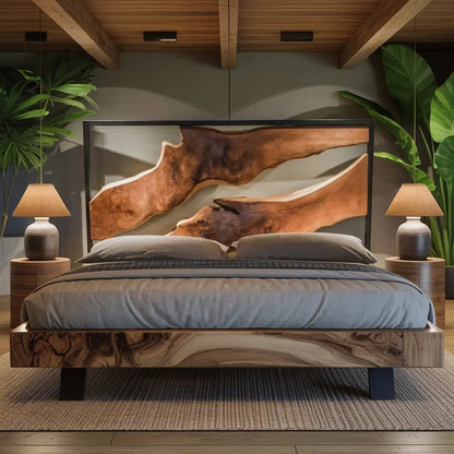 Artistic Live Edge Headboard For Bedroom Centerpiece Kitchnce