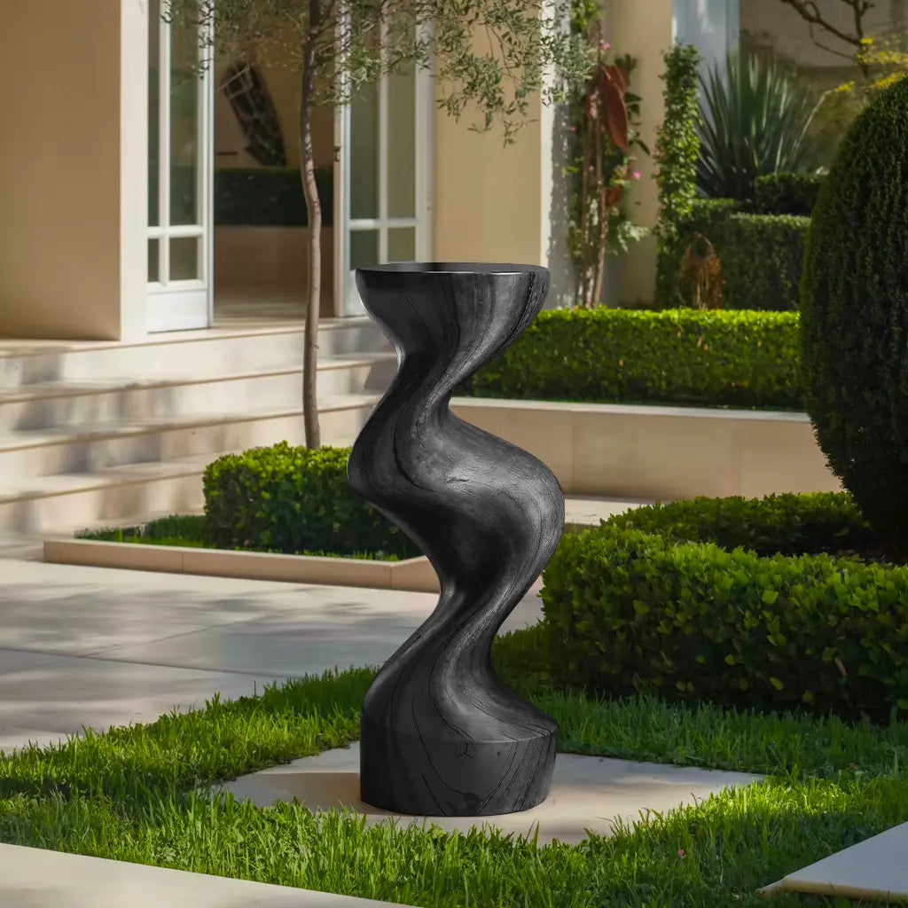 Farmhouse Solid Wood Abstract Sculpture For Garden Kitchnce