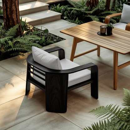 Modern Outdoor Wood Lounge Chair For Patio Or Garden Kitchnce