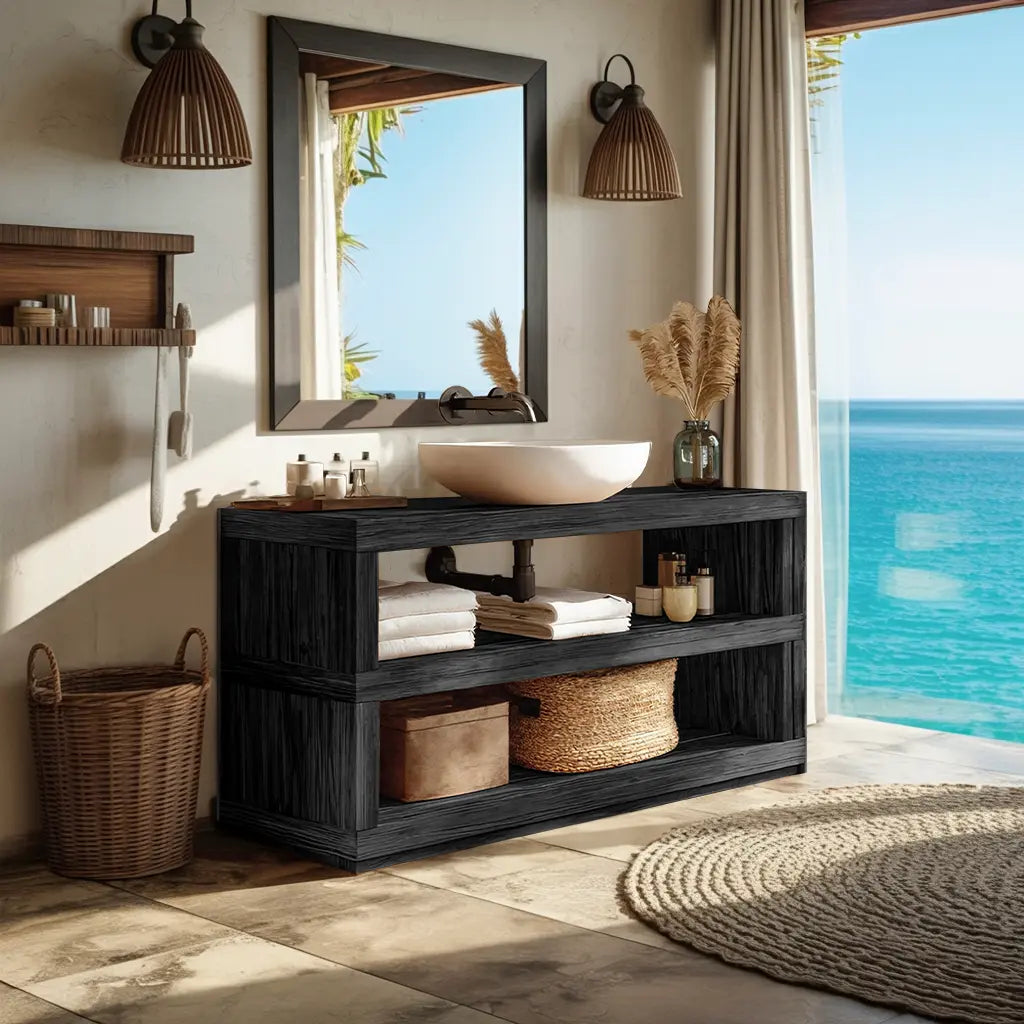 Mid Century Bathroom Storage For Furniture Organization Kitchnce