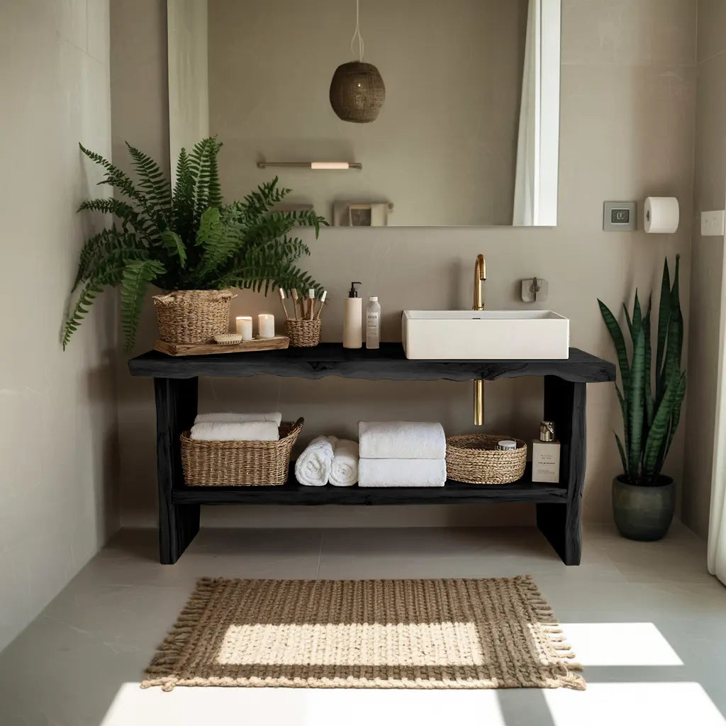 Rustic Live Edge Vanity For Natural Bathroom Vibes Kitchnce