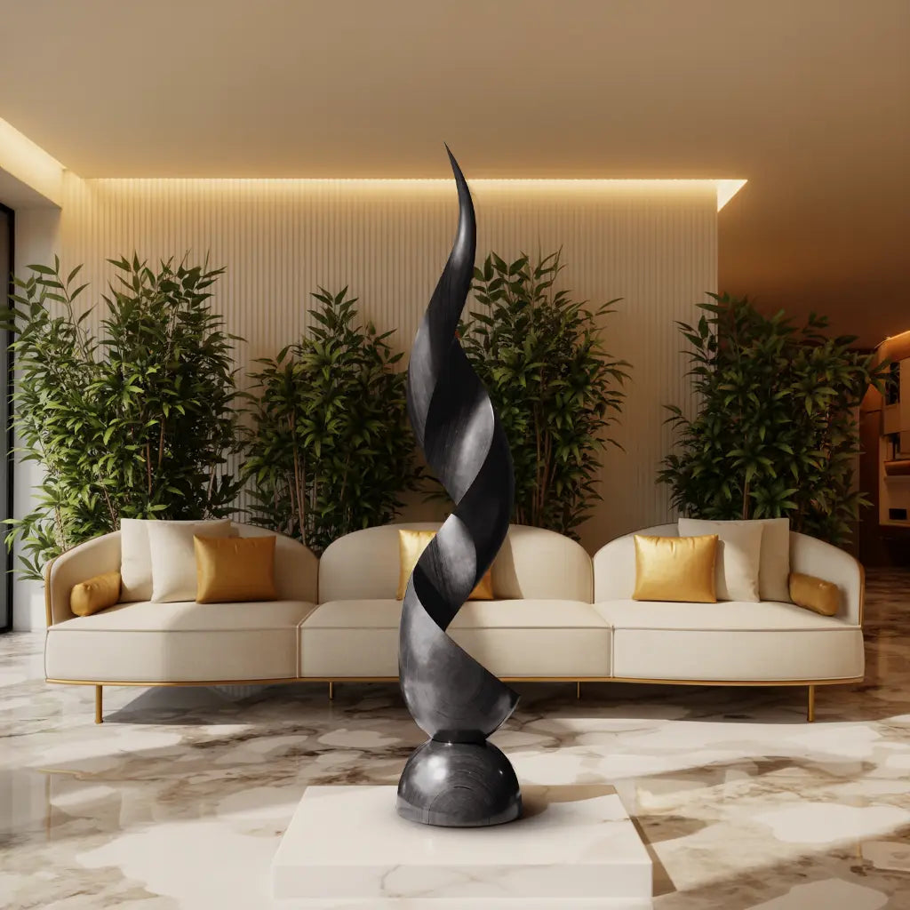 Handcrafted Organic Contemporary Landscape Sculpture For Office Decor Kitchnce