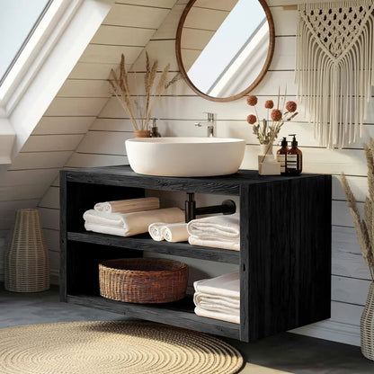Wooden Bathroom Storage Cabinet For Rustic Decor Vibe Kitchnce